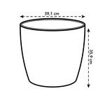 brussels rond wielen 40cm wit